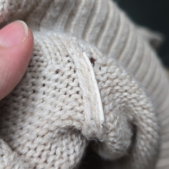 Zara Size M Beige Slouchy Wool Blend Knit Cardigan - Picture 10 of 10